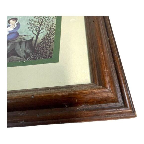 Antique Print “Harvest” 18th century Farming Folk Art by Martha Cahoon READ - Picture 7 of 16